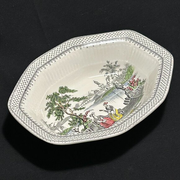 Octagonal vegetable bowl. Adams & Sons UK CLAUDETTE - Picture 1 of 7